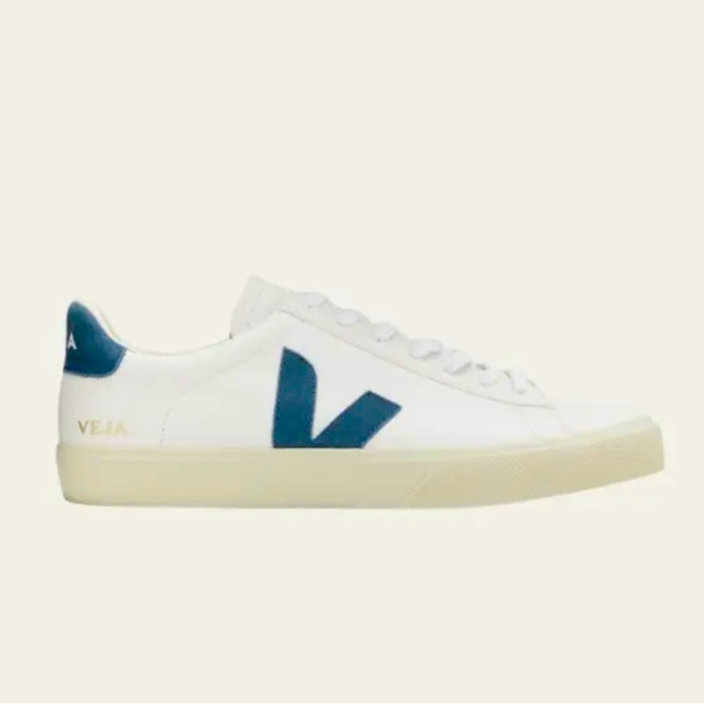 US SIZE 9 - Veja Men's Campo V-Logo Leather Low-Top Sneakers